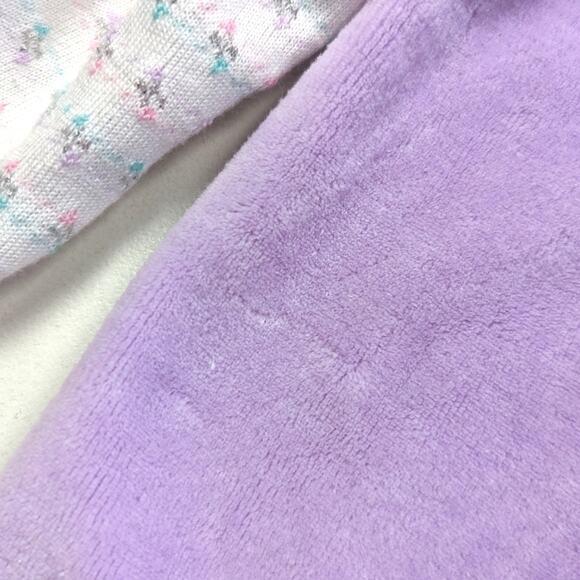 Vintage Healthtex Dress Girls Size 12-18m Purple Velour - Picture 4 of 8